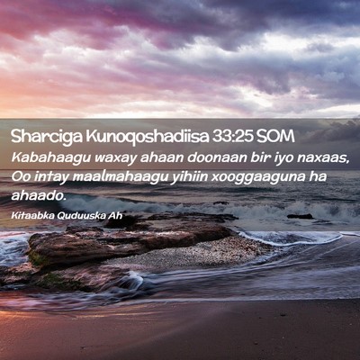 Picture 02 - Sharciga Kunoqoshadiisa 33:25 SOM - Kabahaagu waxay ahaan doonaan bir iyo naxaas, Oo - Bible Verse Picture