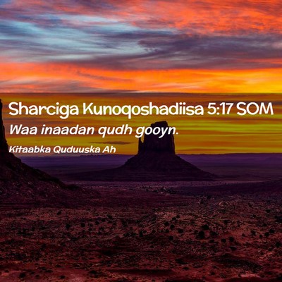 Picture 02 - Sharciga Kunoqoshadiisa 5:17 SOM - Waa inaadan qudh - Bible Verse Picture