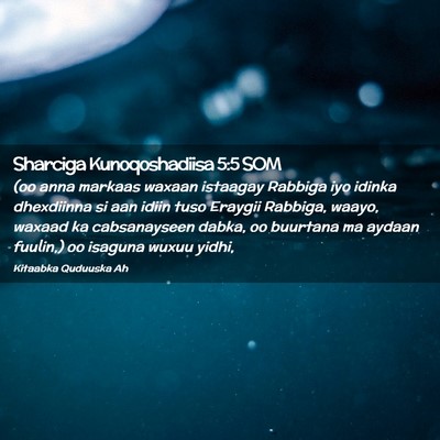 Picture 02 - Sharciga Kunoqoshadiisa 5:5 SOM - (oo anna markaas waxaan istaagay Rabbiga iyo - Bible Verse Picture
