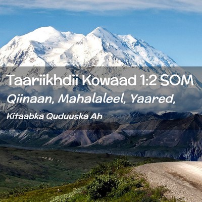 Picture 02 - Taariikhdii Kowaad 1:2 SOM - Qiinaan, Mahalaleel, - Bible Verse Picture