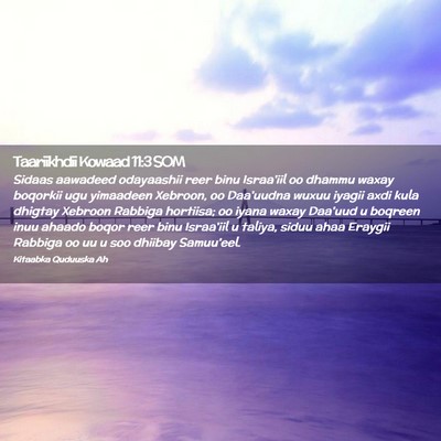 Picture 02 - Taariikhdii Kowaad 11:3 SOM - Sidaas aawadeed odayaashii reer binu Israa'iil oo - Bible Verse Picture