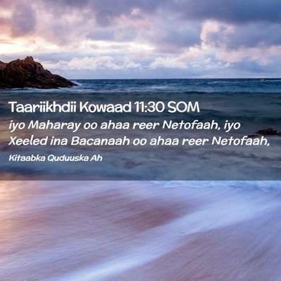 Picture 02 - Taariikhdii Kowaad 11:30 SOM - iyo Maharay oo ahaa reer Netofaah, iyo Xeeled ina - Bible Verse Picture
