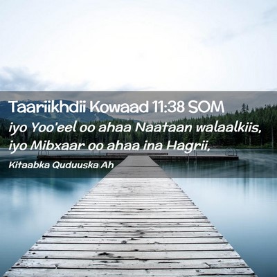 Picture 02 - Taariikhdii Kowaad 11:38 SOM - iyo Yoo'eel oo ahaa Naataan walaalkiis, iyo - Bible Verse Picture