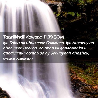 Picture 02 - Taariikhdii Kowaad 11:39 SOM - iyo Seleq oo ahaa reer Cammoon, iyo Naxaray oo - Bible Verse Picture