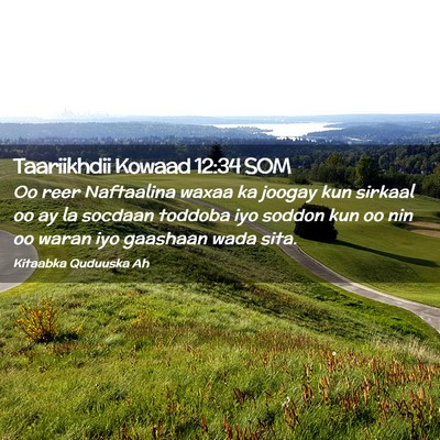 Picture 02 - Taariikhdii Kowaad 12:34 SOM - Oo reer Naftaalina waxaa ka joogay kun sirkaal oo - Bible Verse Picture