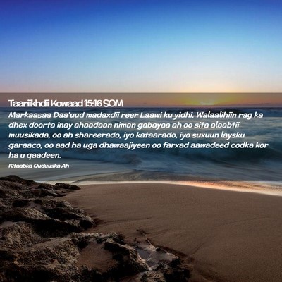 Picture 02 - Taariikhdii Kowaad 15:16 SOM - Markaasaa Daa'uud madaxdii reer Laawi ku yidhi, - Bible Verse Picture