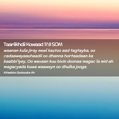 Picture 02 - Taariikhdii Kowaad 17:8 SOM - waanan kula jiray meel kastoo aad tagtayba, oo - Bible Verse Picture