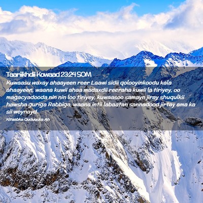 Picture 02 - Taariikhdii Kowaad 23:24 SOM - Kuwaasu waxay ahaayeen reer Laawi sidii - Bible Verse Picture