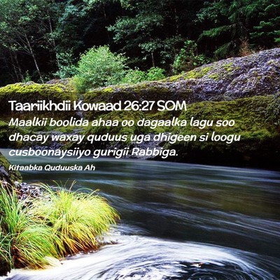 Picture 02 - Taariikhdii Kowaad 26:27 SOM - Maalkii boolida ahaa oo dagaalka lagu soo dhacay - Bible Verse Picture