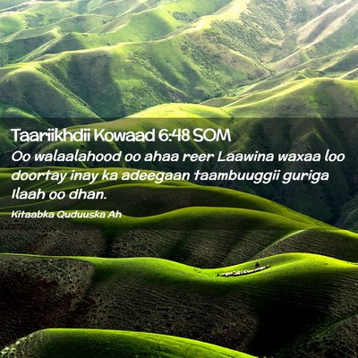 Picture 02 - Taariikhdii Kowaad 6:48 SOM - Oo walaalahood oo ahaa reer Laawina waxaa loo - Bible Verse Picture