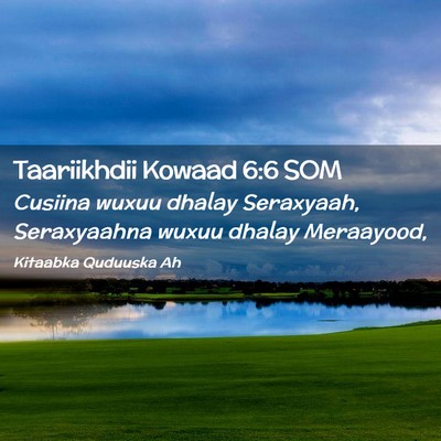 Picture 02 - Taariikhdii Kowaad 6:6 SOM - Cusiina wuxuu dhalay Seraxyaah, Seraxyaahna wuxuu - Bible Verse Picture