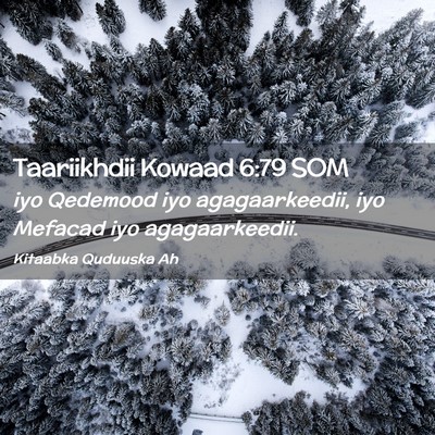 Picture 02 - Taariikhdii Kowaad 6:79 SOM - iyo Qedemood iyo agagaarkeedii, iyo Mefacad iyo - Bible Verse Picture
