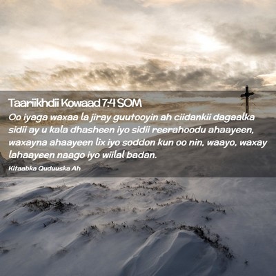 Picture 02 - Taariikhdii Kowaad 7:4 SOM - Oo iyaga waxaa la jiray guutooyin ah ciidankii - Bible Verse Picture