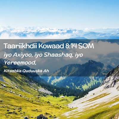 Picture 02 - Taariikhdii Kowaad 8:14 SOM - iyo Axiyoo, iyo Shaashaq, iyo - Bible Verse Picture