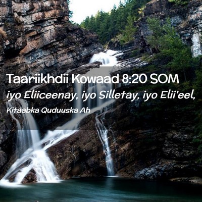 Picture 02 - Taariikhdii Kowaad 8:20 SOM - iyo Eliiceenay, iyo Silletay, iyo - Bible Verse Picture