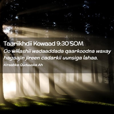 Picture 02 - Taariikhdii Kowaad 9:30 SOM - Oo wiilashii wadaaddada qaarkoodna waxay hagaajin - Bible Verse Picture