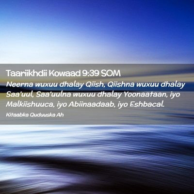 Picture 02 - Taariikhdii Kowaad 9:39 SOM - Neerna wuxuu dhalay Qiish, Qiishna wuxuu dhalay - Bible Verse Picture