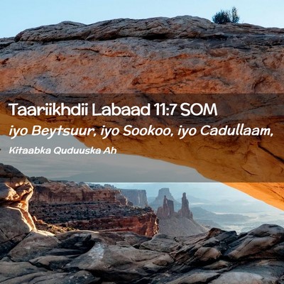 Picture 02 - Taariikhdii Labaad 11:7 SOM - iyo Beytsuur, iyo Sookoo, iyo - Bible Verse Picture