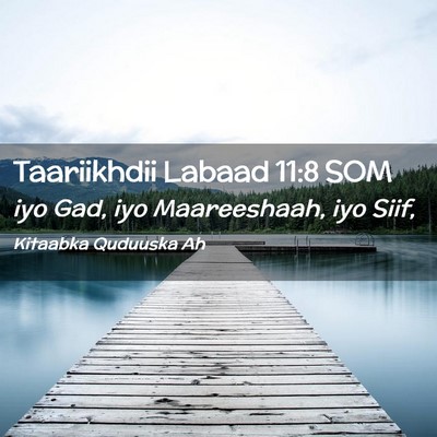 Picture 02 - Taariikhdii Labaad 11:8 SOM - iyo Gad, iyo Maareeshaah, iyo - Bible Verse Picture