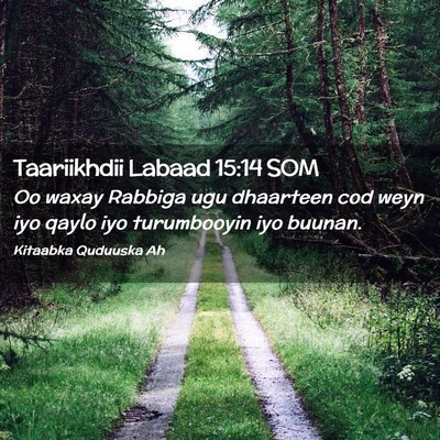 Picture 02 - Taariikhdii Labaad 15:14 SOM - Oo waxay Rabbiga ugu dhaarteen cod weyn iyo qaylo - Bible Verse Picture