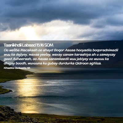 Picture 02 - Taariikhdii Labaad 15:16 SOM - Oo weliba Macakaah oo ahayd Boqor Aasaa hooyadiis - Bible Verse Picture