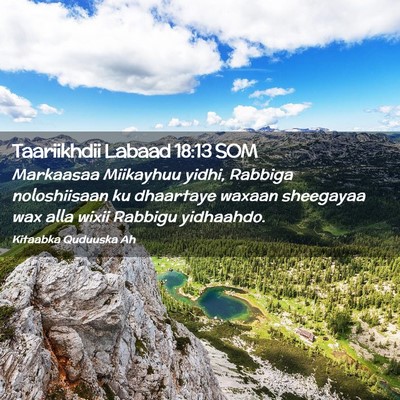 Picture 02 - Taariikhdii Labaad 18:13 SOM - Markaasaa Miikayhuu yidhi, Rabbiga noloshiisaan - Bible Verse Picture