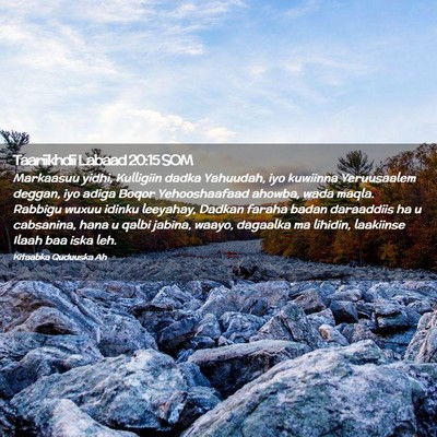 Picture 02 - Taariikhdii Labaad 20:15 SOM - Markaasuu yidhi, Kulligiin dadka Yahuudah, iyo - Bible Verse Picture