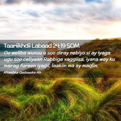 Picture 02 - Taariikhdii Labaad 24:19 SOM - Oo weliba wuxuu u soo diray nebiyo si ay iyaga - Bible Verse Picture