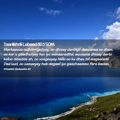 Picture 02 - Taariikhdii Labaad 32:5 SOM - Markaasuu isdhiirrigeliyey, oo dhisay derbigii - Bible Verse Picture