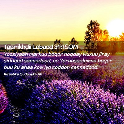 Picture 02 - Taariikhdii Labaad 34:1 SOM - Yoosiyaah markuu boqor noqday wuxuu jiray siddeed - Bible Verse Picture