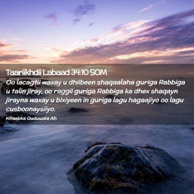 Picture 02 - Taariikhdii Labaad 34:10 SOM - Oo lacagtii waxay u dhiibeen shaqaalaha guriga - Bible Verse Picture