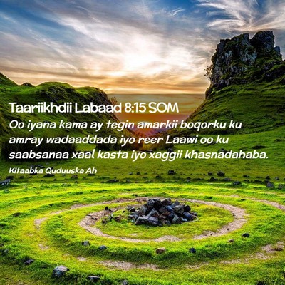 Picture 02 - Taariikhdii Labaad 8:15 SOM - Oo iyana kama ay tegin amarkii boqorku ku amray - Bible Verse Picture
