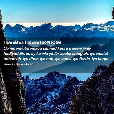 Picture 02 - Taariikhdii Labaad 9:24 SOM - Oo nin waluba wuxuu sannad kasta u keeni jiray - Bible Verse Picture
