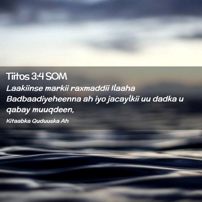 Picture 02 - Tiitos 3:4 SOM - Laakiinse markii raxmaddii Ilaaha - Bible Verse Picture