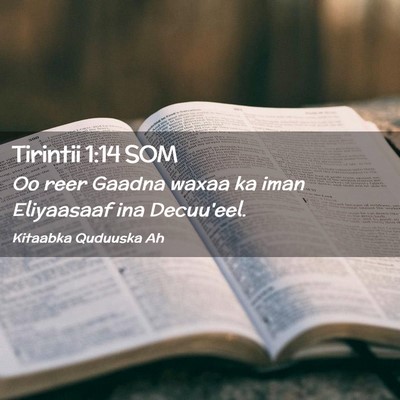 Picture 02 - Tirintii 1:14 SOM - Oo reer Gaadna waxaa ka iman Eliyaasaaf ina - Bible Verse Picture