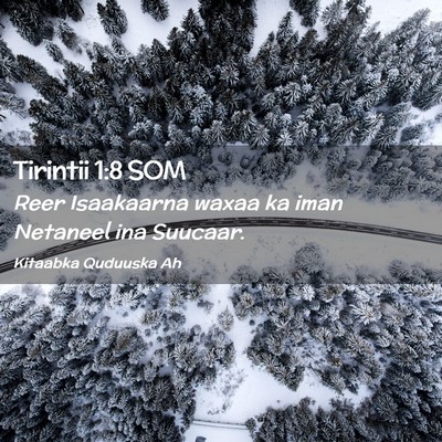 Picture 02 - Tirintii 1:8 SOM - Reer Isaakaarna waxaa ka iman Netaneel ina - Bible Verse Picture