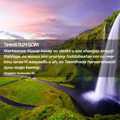 Picture 02 - Tirintii 11:24 SOM - Markaasaa Muuse baxay oo dadkii u soo sheegay - Bible Verse Picture