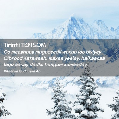 Picture 02 - Tirintii 11:34 SOM - Oo meeshaas magaceedii waxaa loo bixiyey Qibrood - Bible Verse Picture