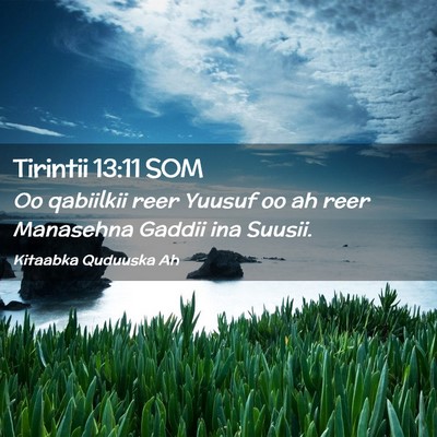 Picture 02 - Tirintii 13:11 SOM - Oo qabiilkii reer Yuusuf oo ah reer Manasehna - Bible Verse Picture