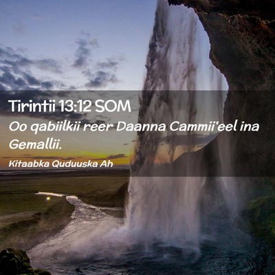 Picture 02 - Tirintii 13:12 SOM - Oo qabiilkii reer Daanna Cammii'eel ina - Bible Verse Picture