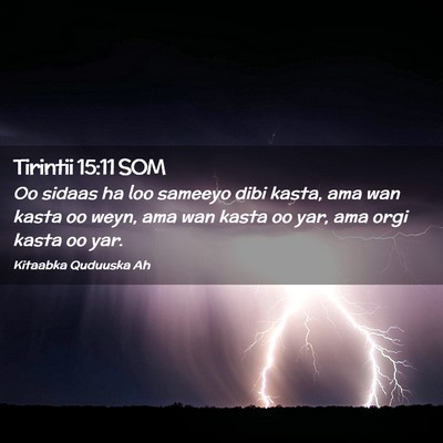 Picture 02 - Tirintii 15:11 SOM - Oo sidaas ha loo sameeyo dibi kasta, ama wan - Bible Verse Picture