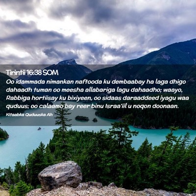 Picture 02 - Tirintii 16:38 SOM - Oo idammada nimankan naftooda ku dembaabay ha - Bible Verse Picture