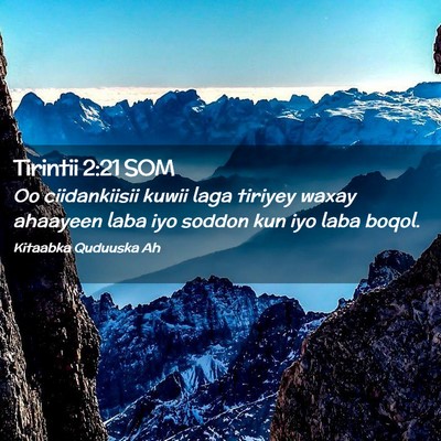 Picture 02 - Tirintii 2:21 SOM - Oo ciidankiisii kuwii laga tiriyey waxay ahaayeen - Bible Verse Picture