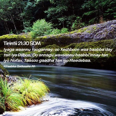 Picture 02 - Tirintii 21:30 SOM - Iyaga waannu toogannay; oo Xeshboon waa - Bible Verse Picture