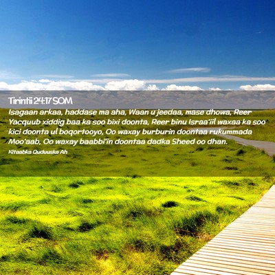 Picture 02 - Tirintii 24:17 SOM - Isagaan arkaa, haddase ma aha, Waan u jeedaa, - Bible Verse Picture