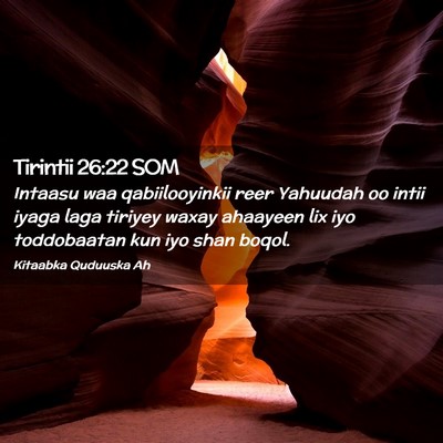Picture 02 - Tirintii 26:22 SOM - Intaasu waa qabiilooyinkii reer Yahuudah oo intii - Bible Verse Picture