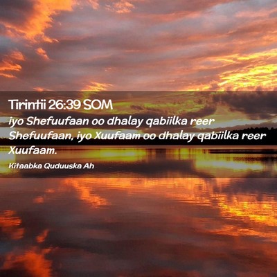 Picture 02 - Tirintii 26:39 SOM - iyo Shefuufaan oo dhalay qabiilka reer - Bible Verse Picture