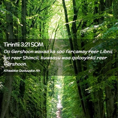 Picture 02 - Tirintii 3:21 SOM - Oo Gershoon waxaa ka soo farcamay reer Libnii iyo - Bible Verse Picture
