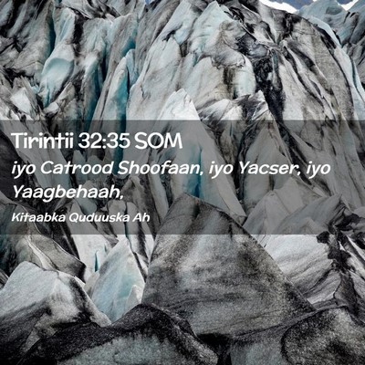 Picture 02 - Tirintii 32:35 SOM - iyo Catrood Shoofaan, iyo Yacser, iyo - Bible Verse Picture