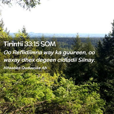 Picture 02 - Tirintii 33:15 SOM - Oo Refiidiimna way ka guureen, oo waxay dhex - Bible Verse Picture